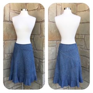 Gap Flare Jean Skirt